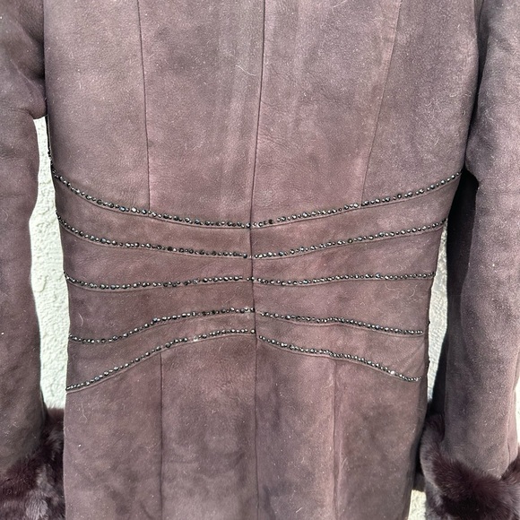 Sacha Pacha brown fur and shearling coat L - Picture 4 of 10